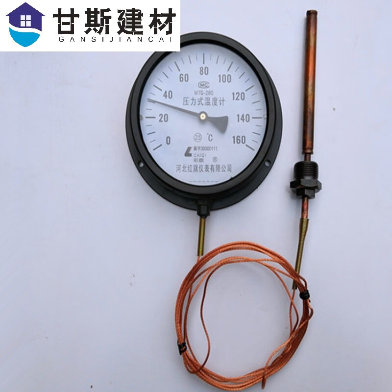 wtz-280压力式温度计锅炉水温油温远传蒸气指针温度表 0-100度标配4