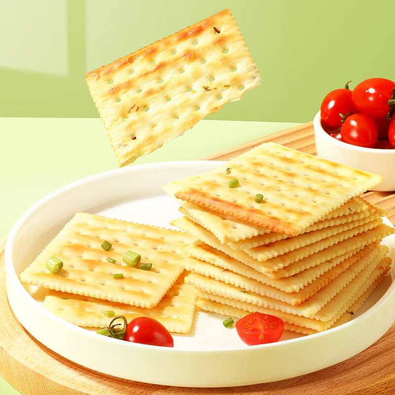 味滋源香葱苏打饼干早餐食品办公室小吃下午茶点心休闲零食Q 香葱苏打饼干400g整箱