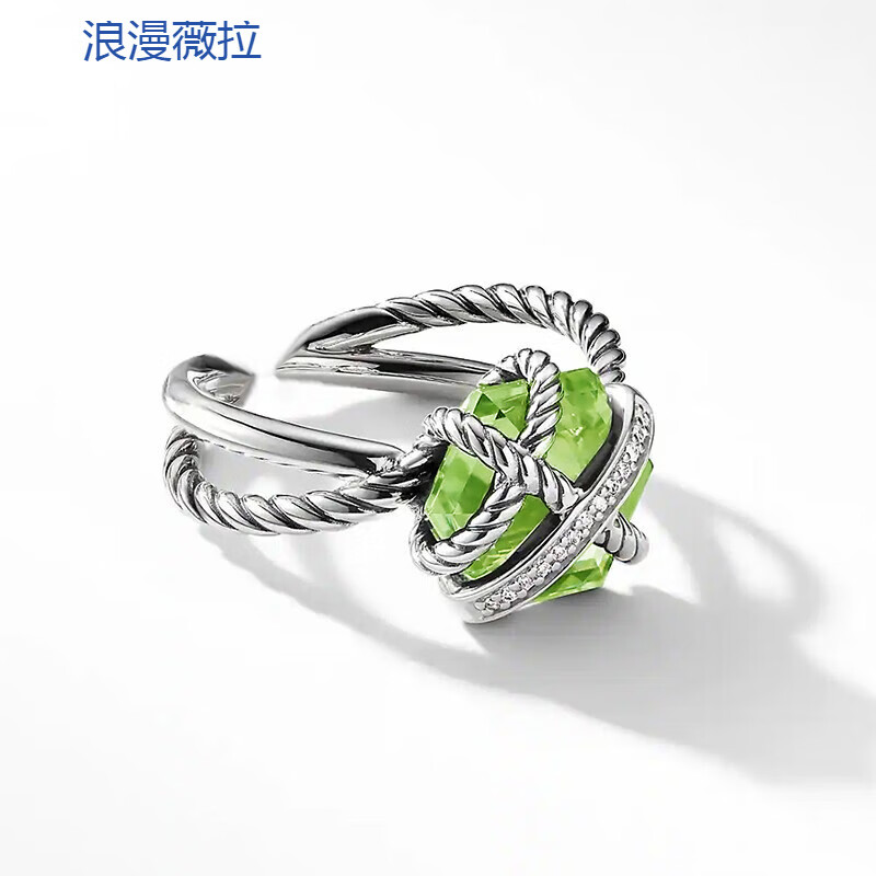 浪漫薇拉海德八边切形割人造红宝石戒指灵之戒中性款男女情侣款黑玛瑙