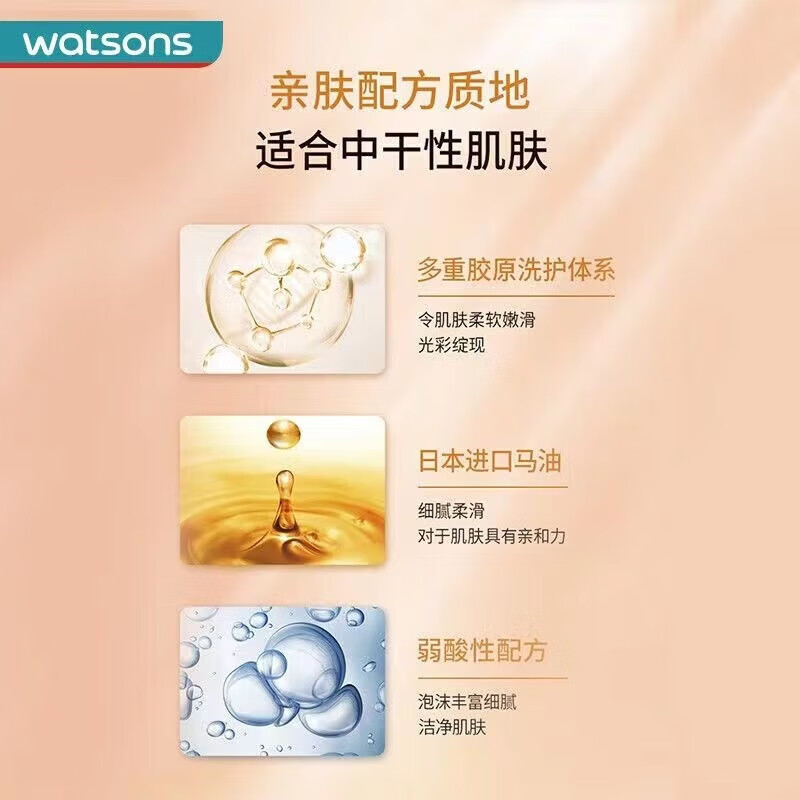 屈臣氏（Watsons）屈臣氏沐浴露 胶原马油沐浴露750ml