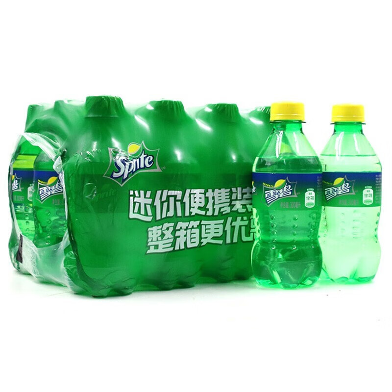 可口可乐coca-cola汽水300ml/瓶装 迷你瓶装可乐夏日碳酸饮料 雪碧300