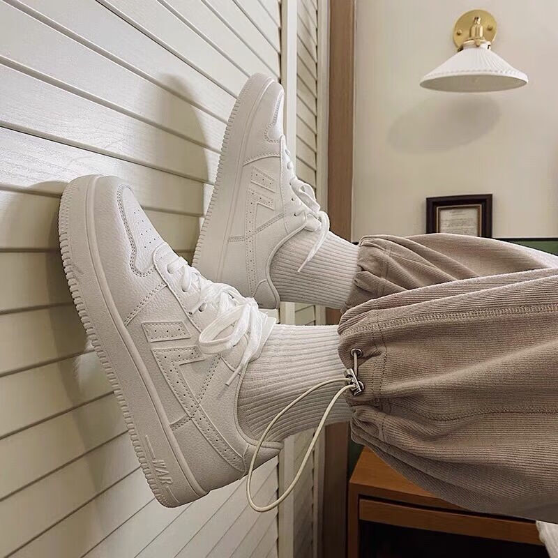 鞋子男潮鞋男低帮秋冬季板鞋透气韩版休闲百搭小白鞋男 2022白色经典主图款 42