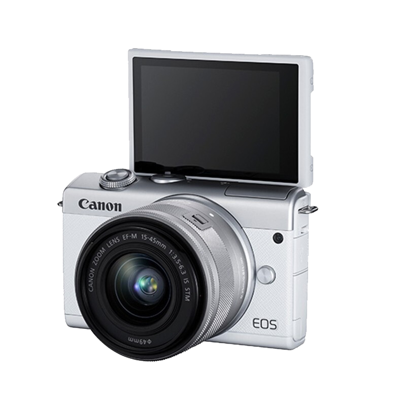 佳能（Canon） EOS M200微单相机 M100升级版 高清美颜自拍Vlog摄影小巧数码相机  M200 黑色 15-45mm套机 礼包版【送精美礼品~无必备配件摄影大礼包】