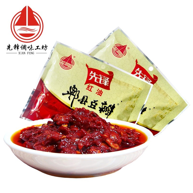 先锋(xianfeng) 先锋牌 酱料 正宗红油郫县豆瓣酱200g袋装 川菜调味酱