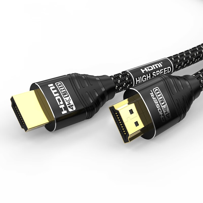 秋叶原（CHOSEAL）HDMI2.0高清线 4K/60hz镀锡铜3D影院多层屏蔽抗干扰工程预埋布线 10米-4K60hz线身PVC