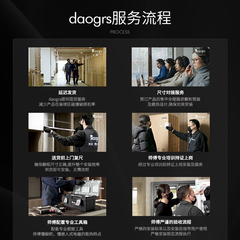 daogrs意大利 S8xs嵌入式蒸烤箱一体机独立控温60L空气炸搪瓷家用彩屏烤箱