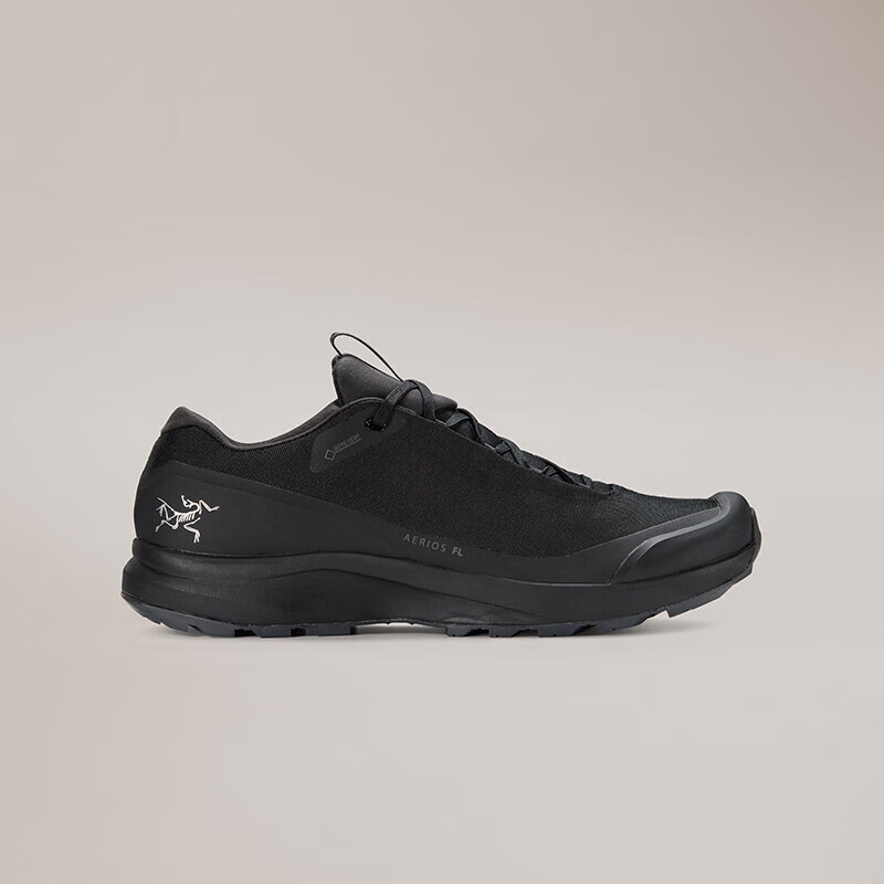 始祖鸟（ARC’TERYX）ARC'TERYX男子 徒步鞋 AERIOS FL GTX 覆盖防雨水 BLACK/PILOT/黑色/航空灰 6.5