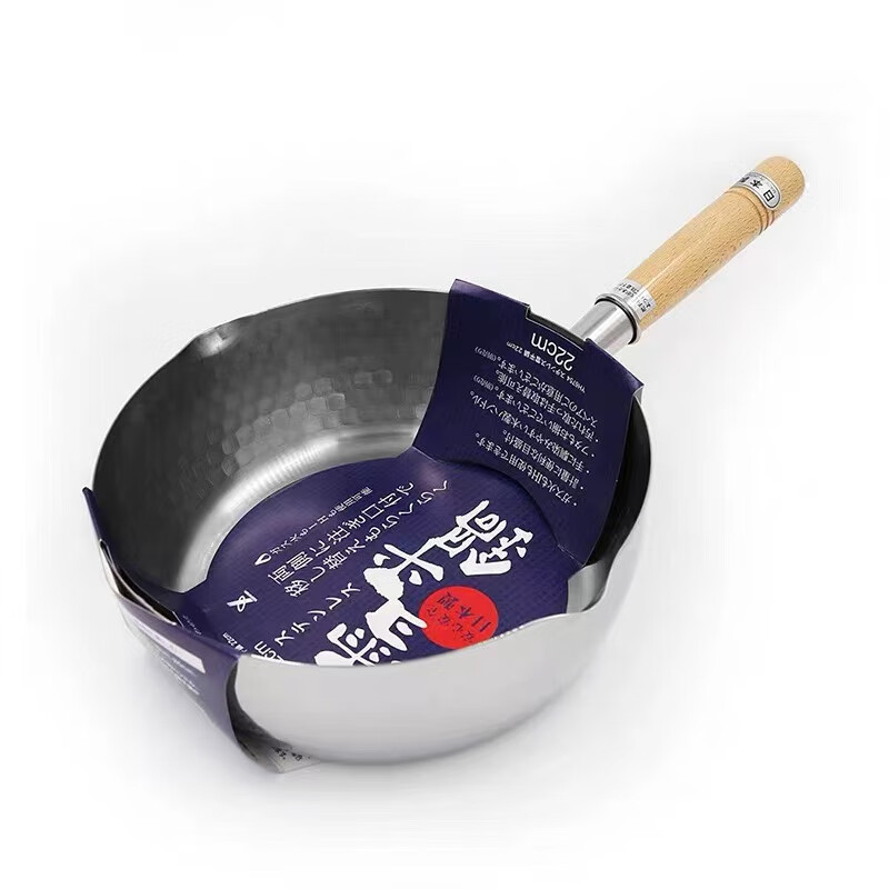 奶锅不粘锅不锈钢日本吉川雪平锅不锈钢汤锅家用奶锅煮面锅无涂层套装