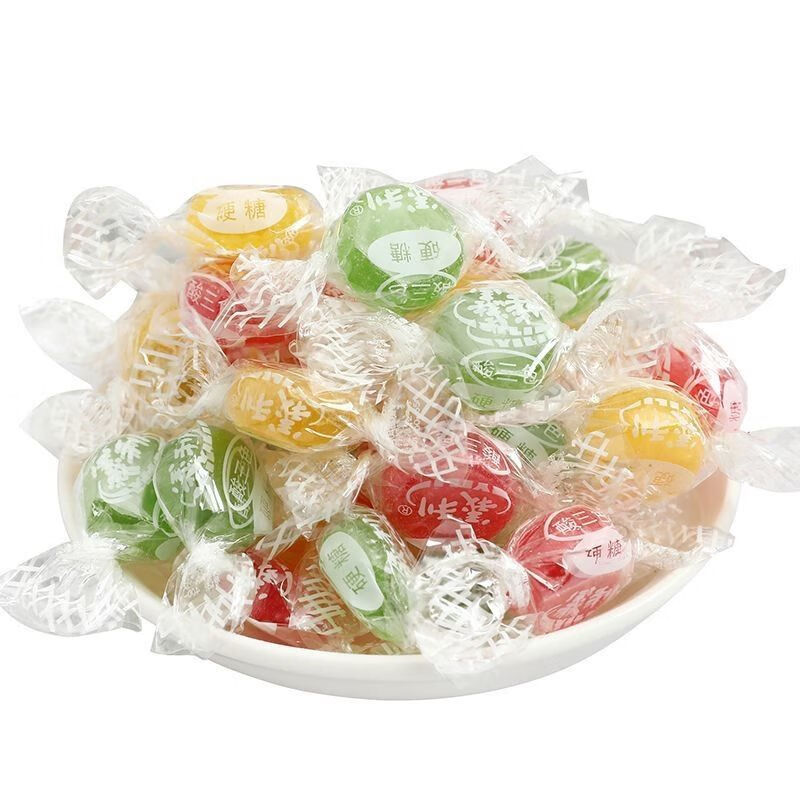 栖若山北京特产酸三色水果硬糖混合口味散装婚庆喜糖果零食 义利酸