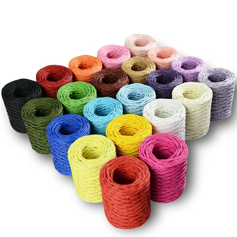 铁丝纸藤 编织纸藤 多色可选 笔筒编织材料 编篮子纸绳手工diy编织