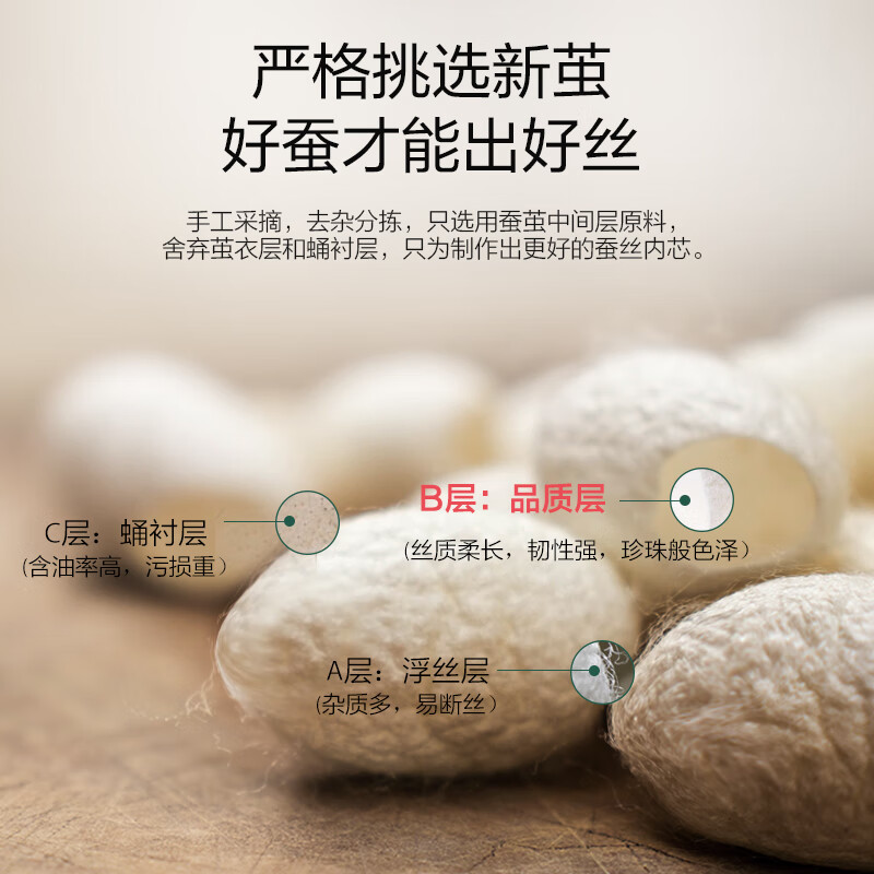 博洋家纺 洛菲白 抑菌100%蚕丝被 春秋被子 约3.7斤200*230cm