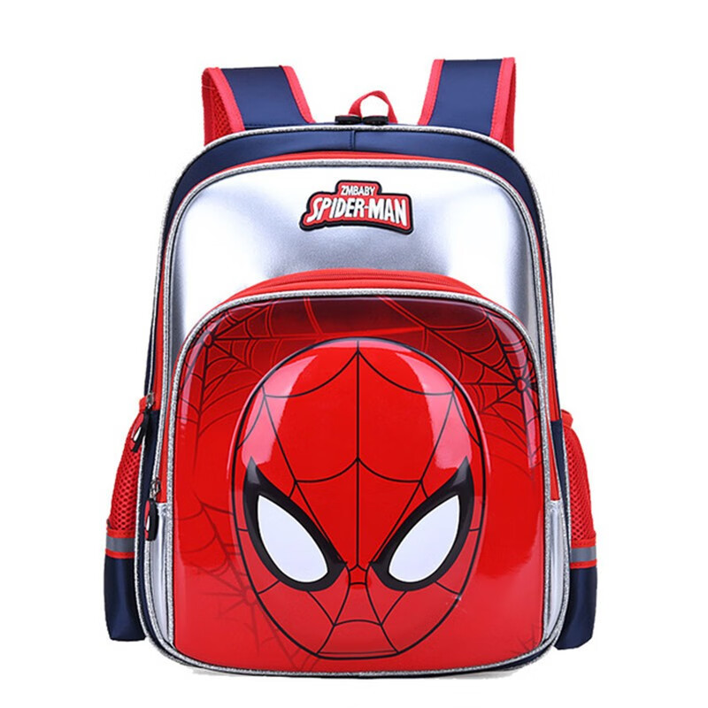 新款3d蜘蛛侠 3-6年级小学生书包 男孩硬壳儿童男卡通防水减负双 肩背包zcj 宝蓝色