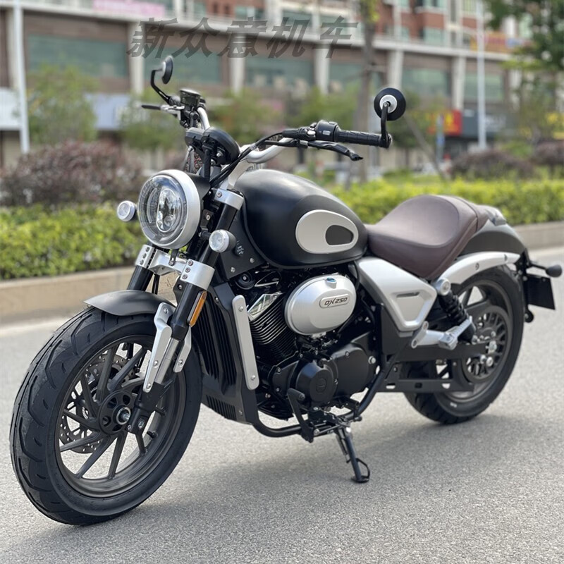智询复古巡航太子摩托车爵士捷dx250v型双缸发动机重型机车整车可上牌
