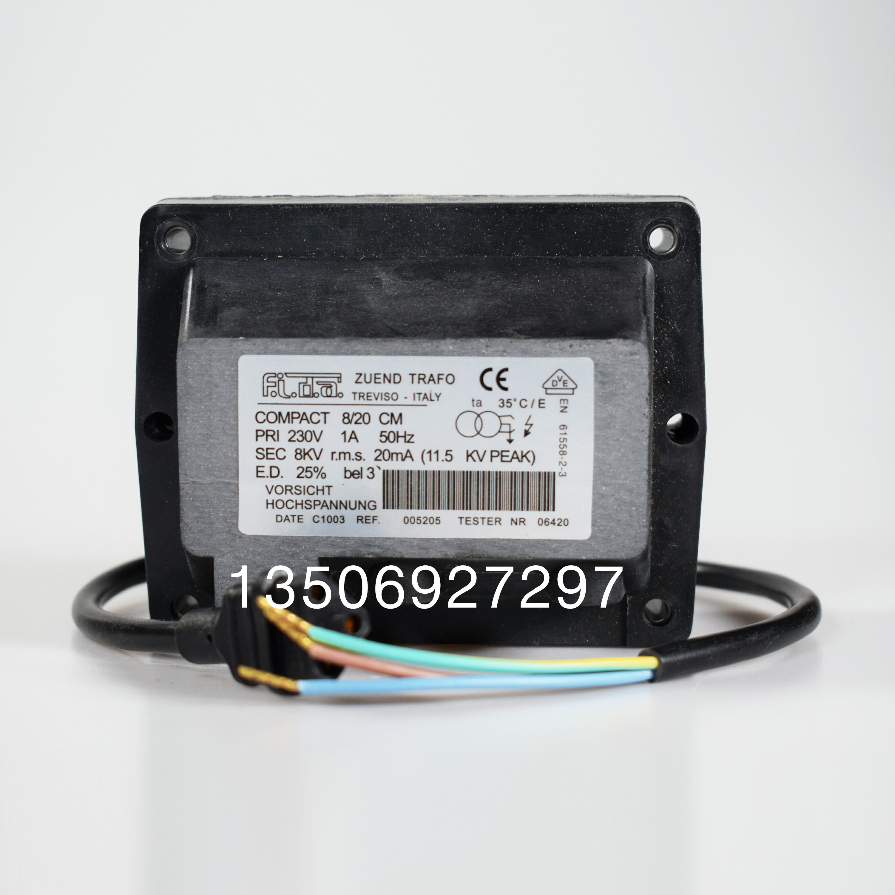 原装fida飞达点火变压器8kv单级高压包compact 10/20 10/30cm 1*8kv