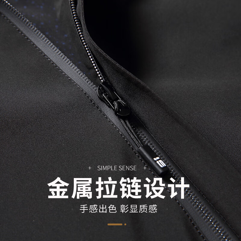 雪中飞厚款夹克男士秋冬外套可拆卸帽保暖夹棉服茄克上衣休闲外套175