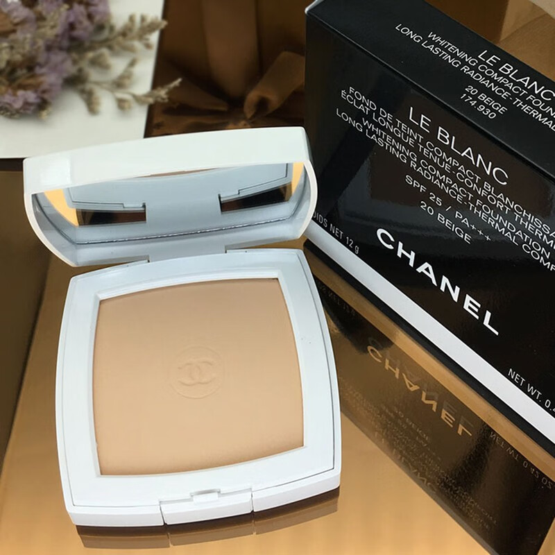 香奈儿（Chanel） 光采透白粉饼遮瑕定妆提亮肤双面粉扑SPF30\PA+++520情人节礼物 10#象牙米白