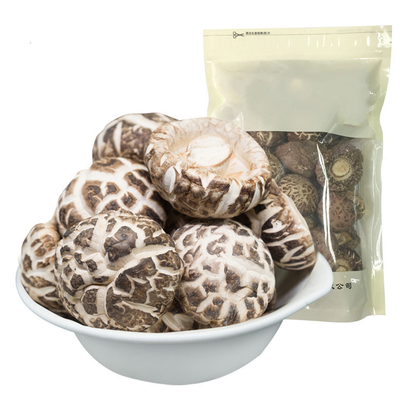 大花菇小干货农家特产4-6cm随州干香菇厚肉菇蘑菇剪脚花姑500g