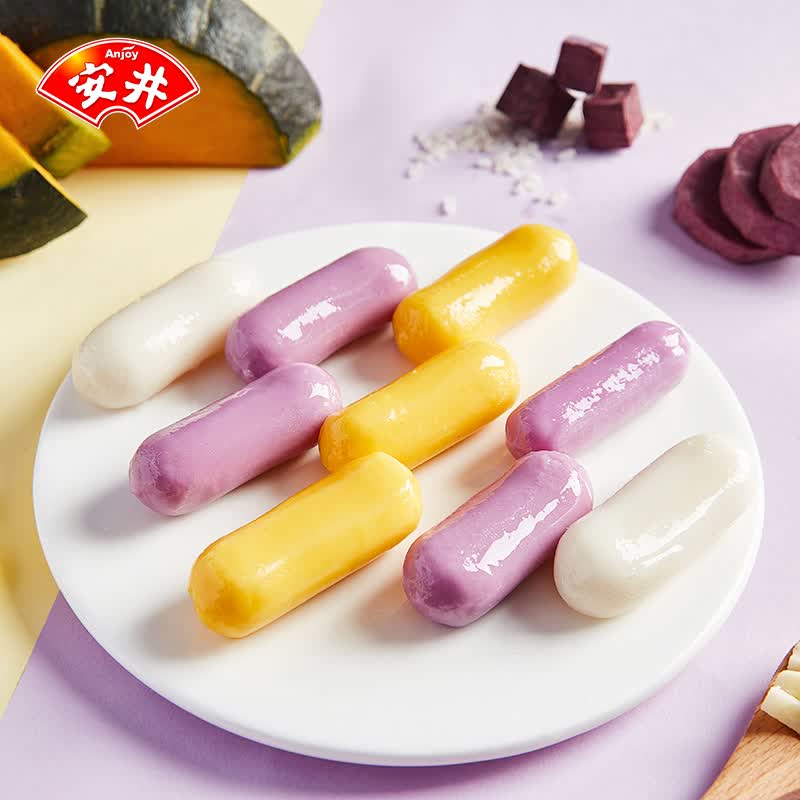 安井三色芝士年糕 冷冻韩式速食火锅食材 关东煮麻辣烫家用食材500g