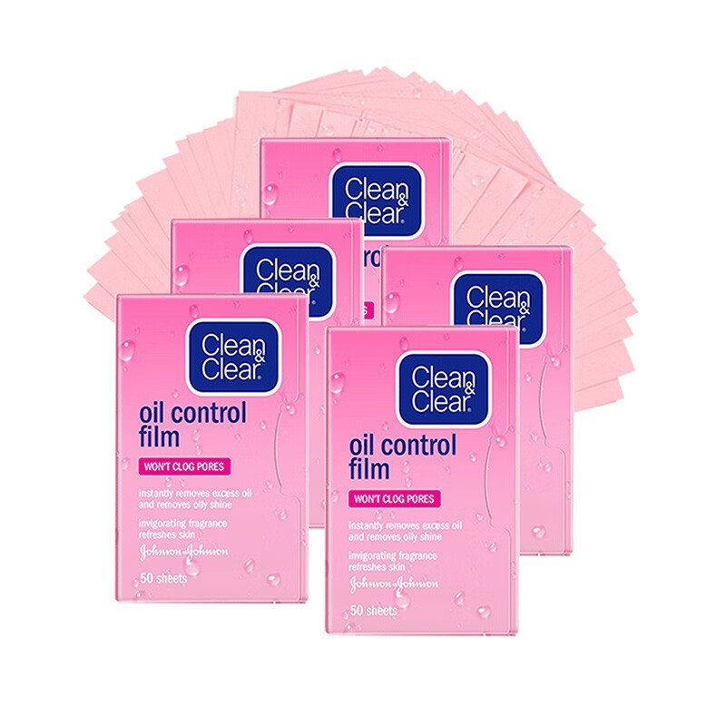 可伶可俐(clean&clear) 吸油纸面部女控油蓝膜粉膜便携刘海吸油面纸