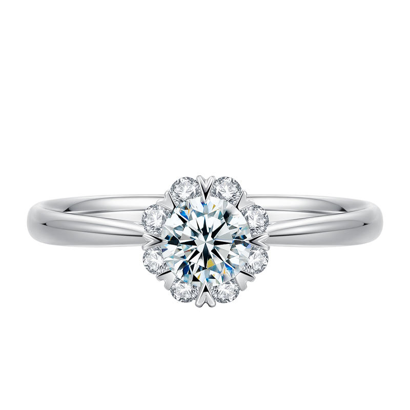 萊紳通靈【部分現(xiàn)貨】求婚戒指鉆戒50分結(jié)婚訂婚幸福捧花禮物 D-E色 VS 50分
