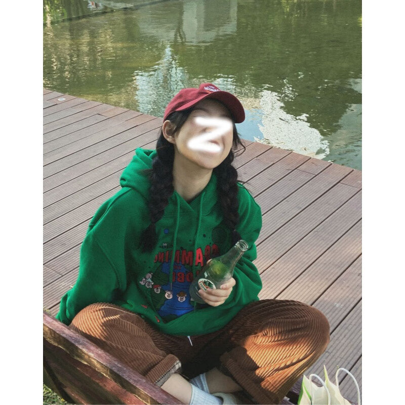 绒加厚春秋季新款宽松复古连帽上衣设计感小众外套潮女士女生显瘦舒适