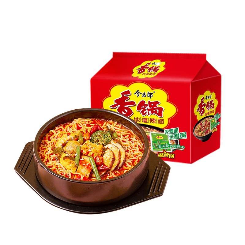 今麦郎 方便面麻辣香锅袋装速食地道辣面内含海带包家庭装整箱装泡面