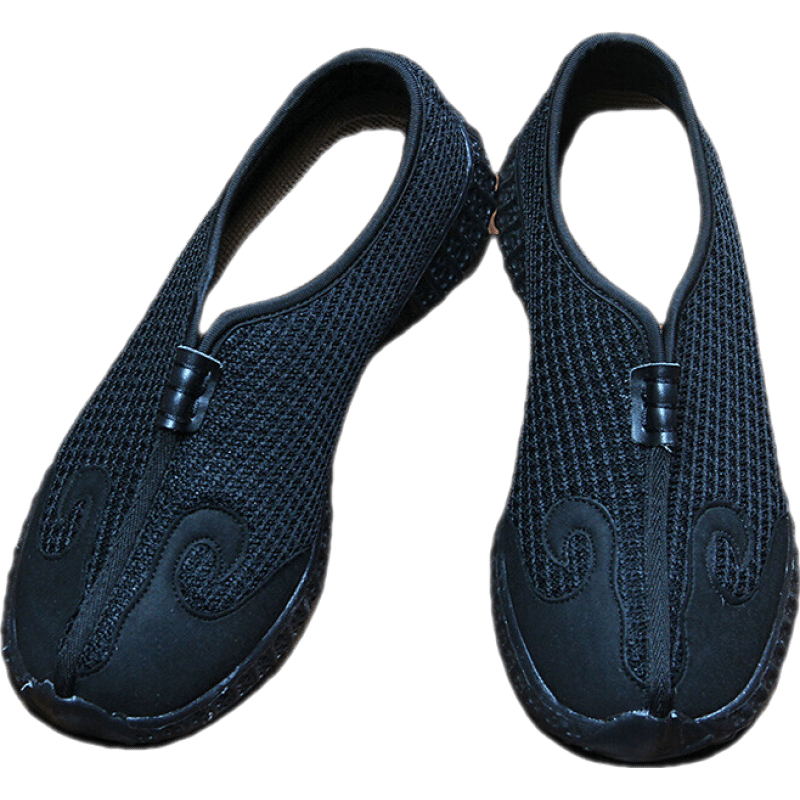 武术鞋道鞋道家用品道士布鞋十方鞋云勾鞋云鞋道长太极鞋透气防滑练功鞋 黑色飞织云勾鞋 45