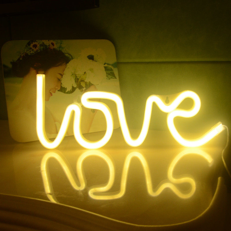 asebiarm生日表白求婚love霓虹灯字母led造型灯礼物节日婚庆场地装饰