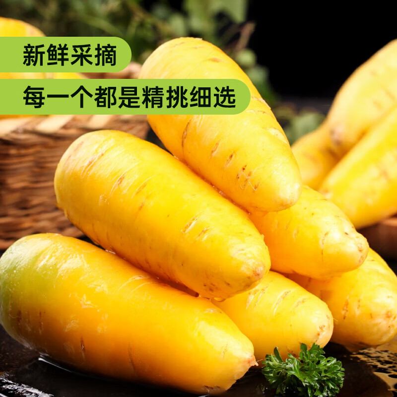 新疆直发糖心黄萝卜手抓饭黄胡萝卜非有机生吃新鲜蔬菜甜水果 糖心黄萝卜5斤(热卖装)