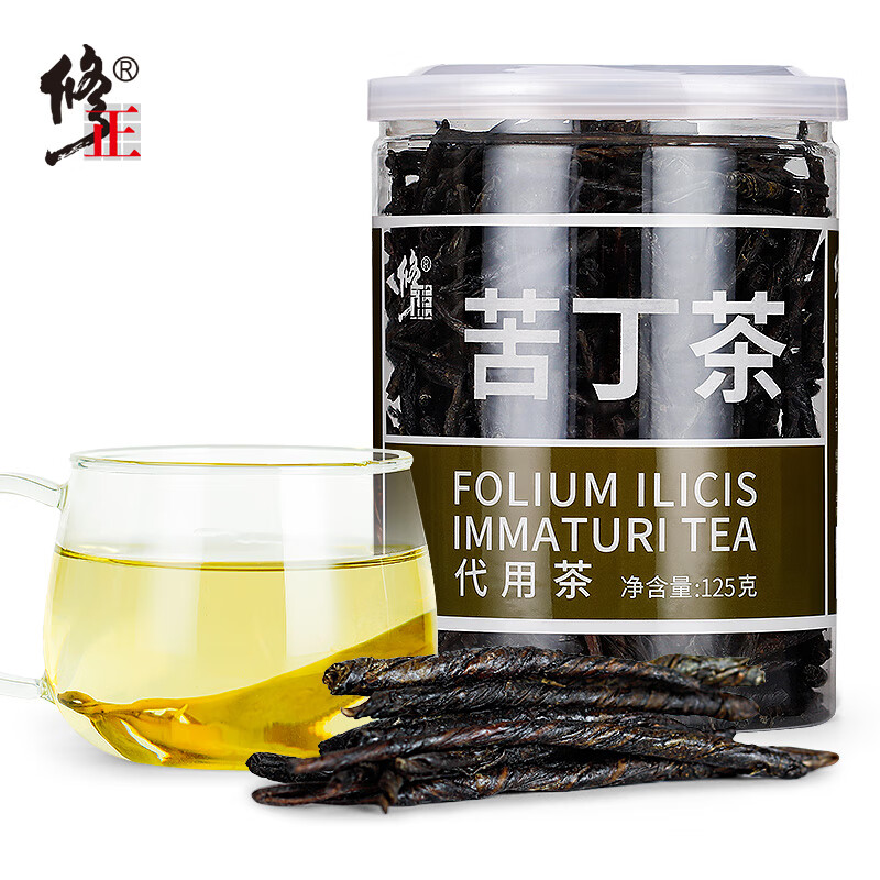 修正苦丁茶 搭蒲公英苦瓜特级非发酵的功效 1罐-体验装