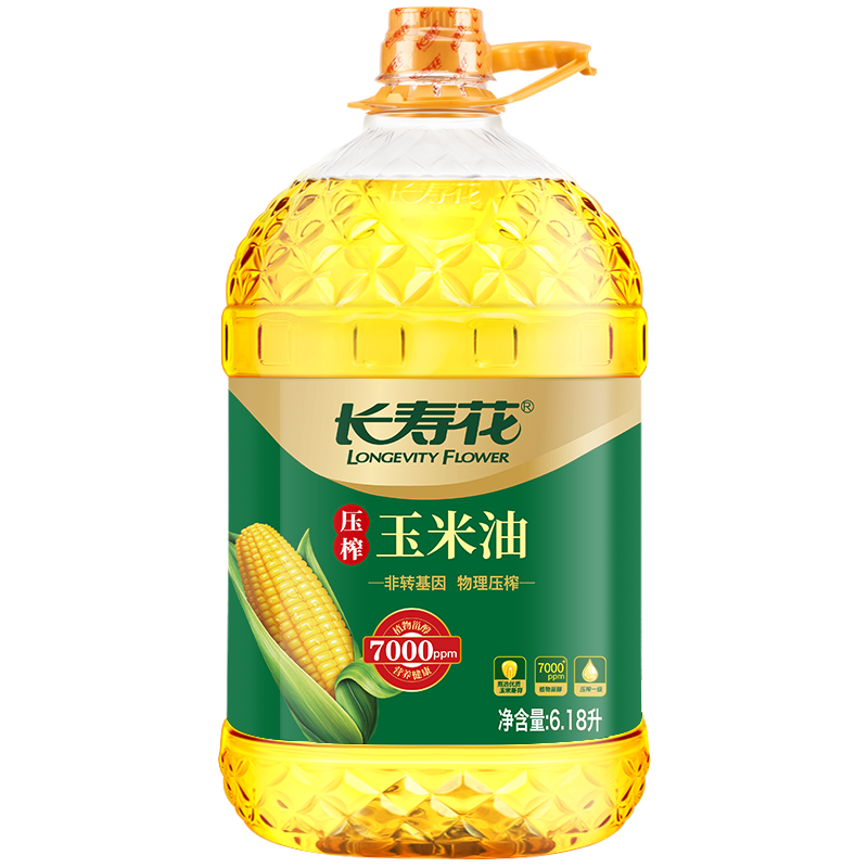 長壽花 壓榨玉米油6.18L 食用油 富含植物甾醇 非轉基因