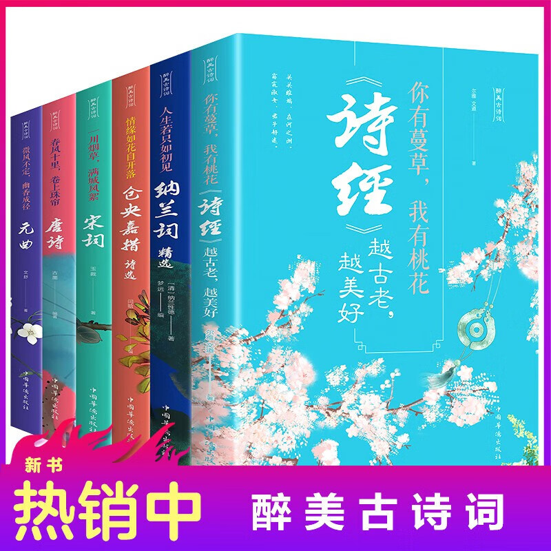 全6册 醉美古诗词全六册 元曲唐诗宋词诗