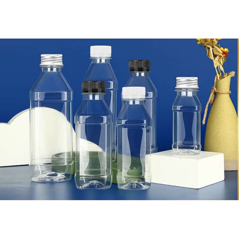 级透明带盖pet一次性取油样品分装瓶矿泉水空瓶子 100ml加厚白盖150