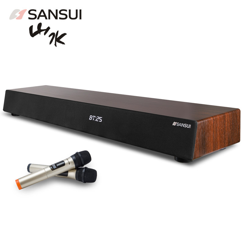 山水（sansui） 91d家庭ktv电视音响k歌话筒回音壁音箱套装全套卡拉OK机投影仪音响家庭影院 K歌版（U段双无线话筒）