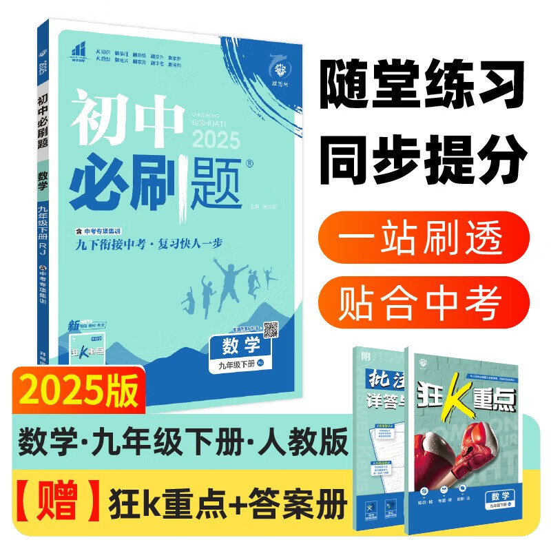 2025版初中必刷题 数学九年级下册 人教版 初三教材同步练习题教辅书 理想树图书