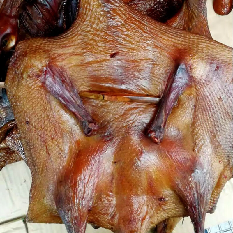 鲜有志正宗沙县郑湖板鸭烟熏烤福建三明特产零食整只沙县小吃 750克碳