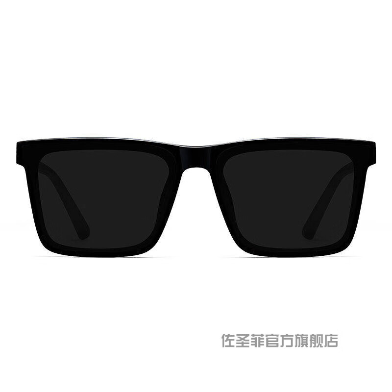 佐圣菲新款高级感墨镜男潮开车专用太阳眼镜眼睛潮牌驾驶专用网红 黑框黑片怎么看?