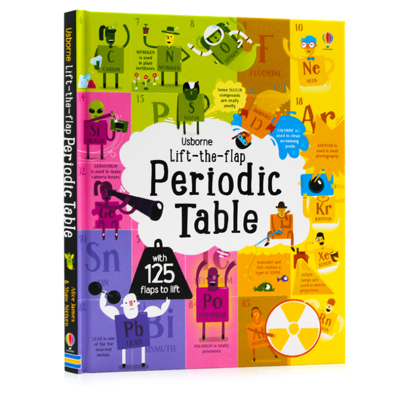 翻翻书 英文原版 lift-the-flap periodic table 化学启蒙少儿童英语