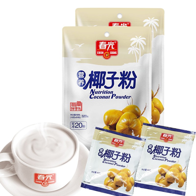 春光营养椰子粉320克x4袋速溶椰子粉早餐饮料饮品办公休闲下午茶椰香