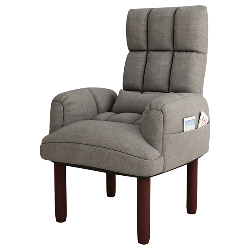 工来工往懒人沙发椅子电脑椅躺椅休闲椅简易懒人椅单人小沙发靠背椅办公沙发宿舍椅子 灰色电脑椅+无脚蹬