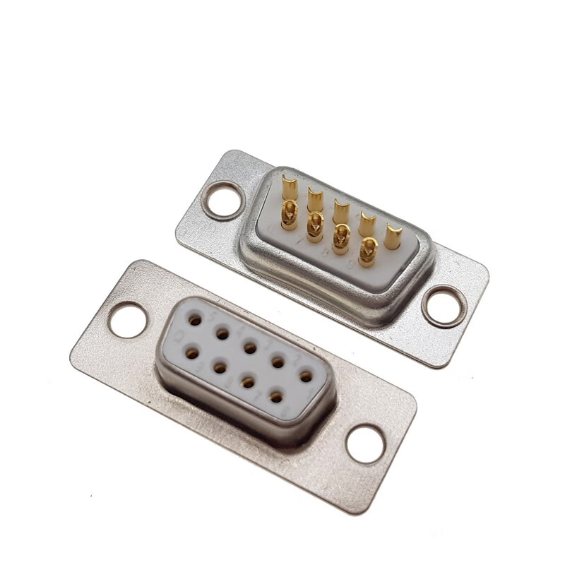 rs232/485插头焊线镀金母头db9焊接头rs232插头2排九孔 焊接-db9 母头