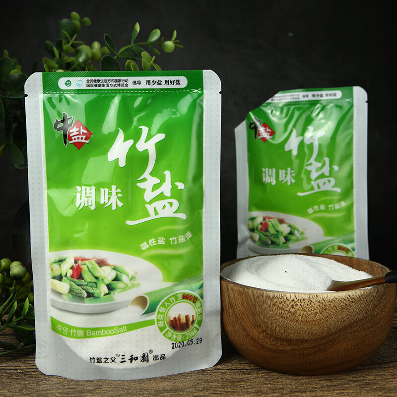 禾澹袋盐食用盐加碘碘盐无抗结剂家用