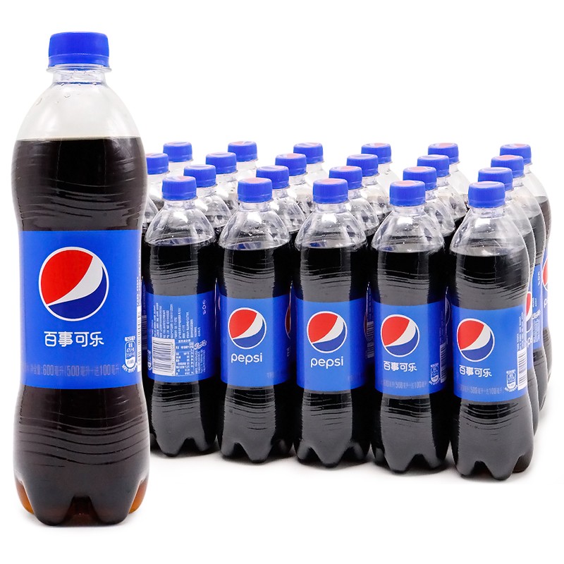 百事可乐 pepsi 汽水碳酸饮料 整箱装 罐装/瓶装可乐 600ml/瓶*24瓶