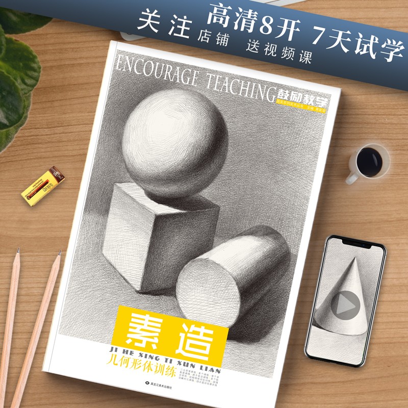 画册入门教材本书籍石膏图形敲门砖训练美术零基础自学初学者铅笔手绘