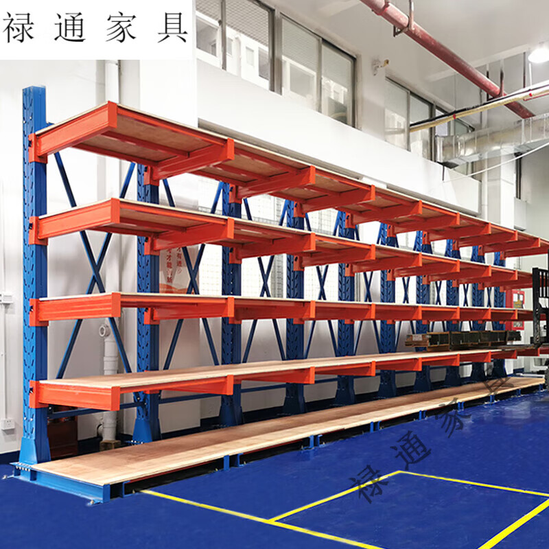 禄通重型悬臂式货架悬臂货架重型铝材货架子悬臂支架工业管材管道货架