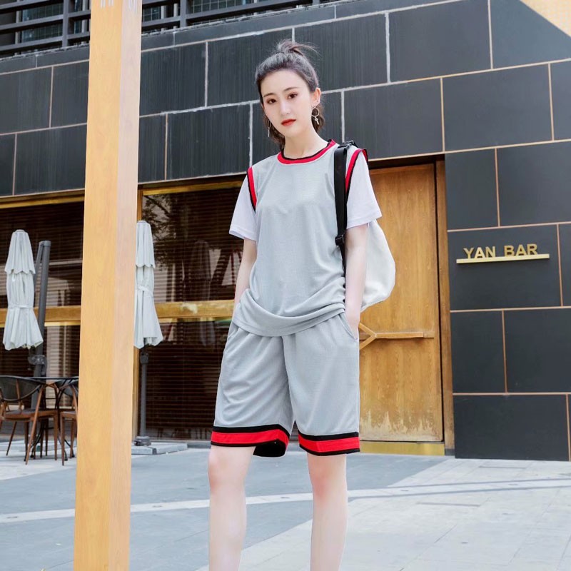 捷古斯 篮球服套装女短袖韩版球衣女生篮球服定制套装团购diy印字号