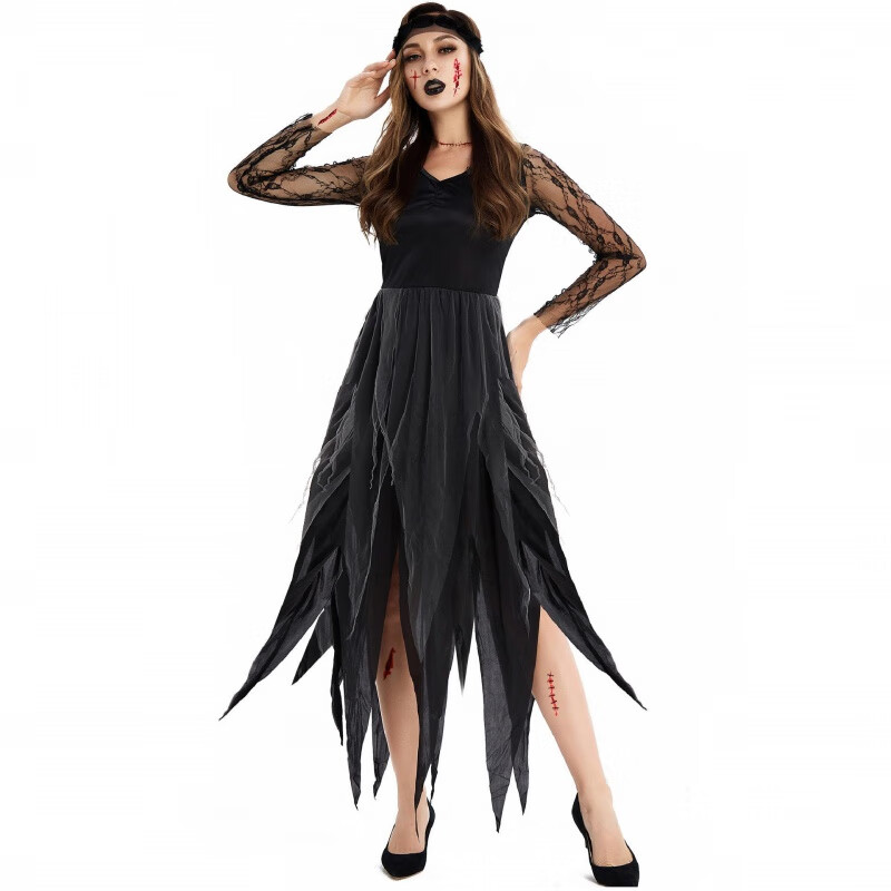 halloween costume zombie vampire bride 衣服 图色 xxl