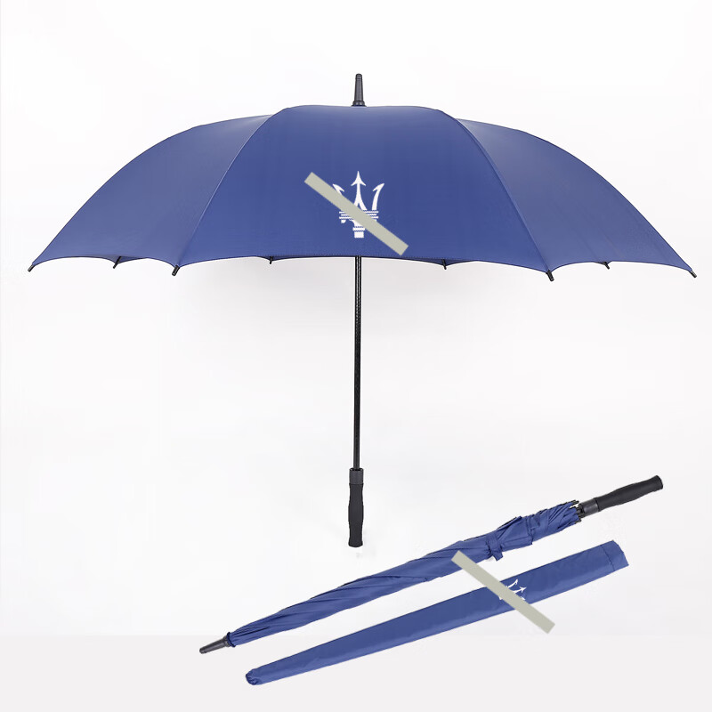玛莎拉蒂雨伞maserati 黑胶防晒直杆伞折叠晴4s店礼品伞