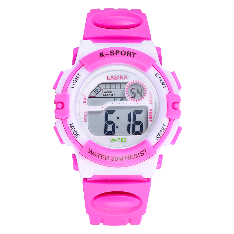 watch me儿童手表男孩女孩防水夜光电子表小学生男童女童小孩糖果色