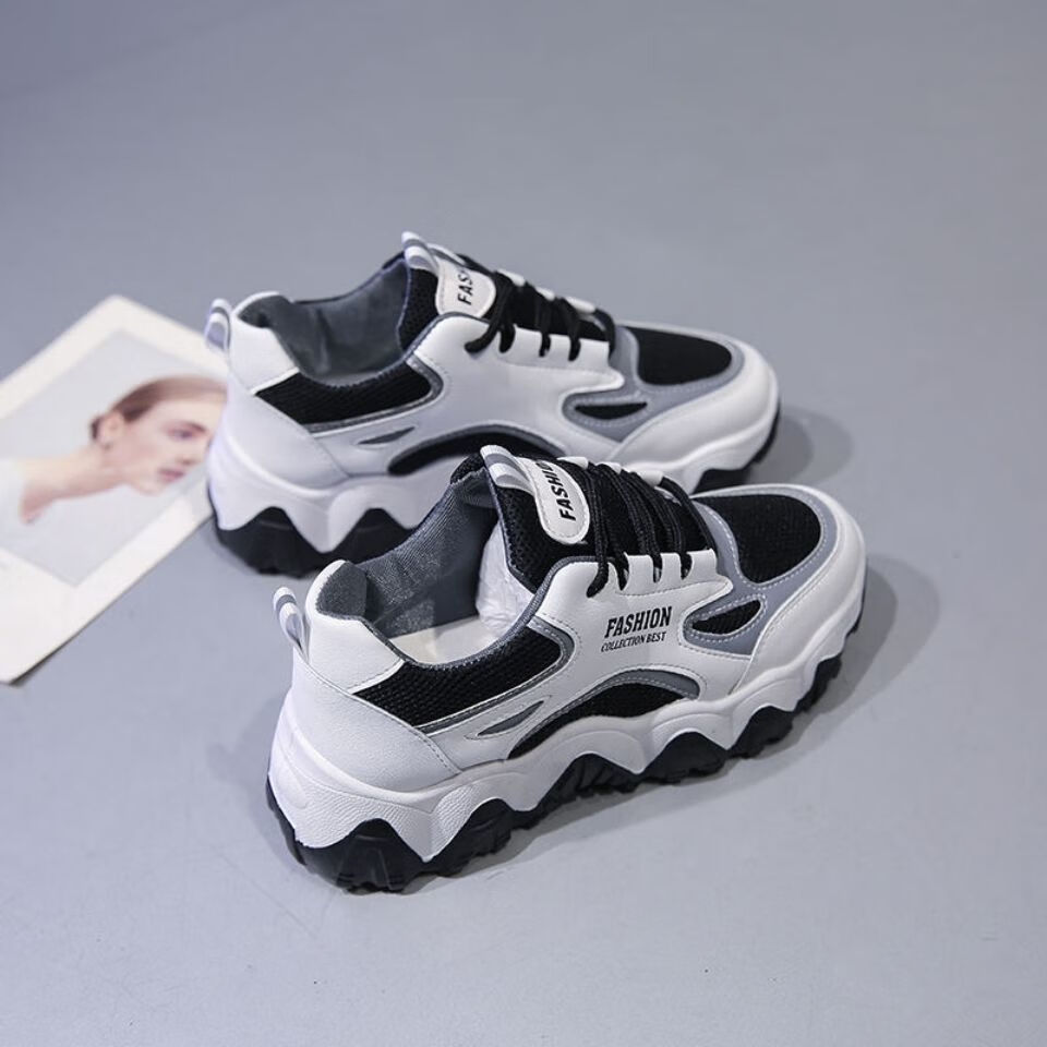 花西雪老爹鞋女新款鞋子增高运动鞋子学生韩版透气百搭潮鞋 fashion